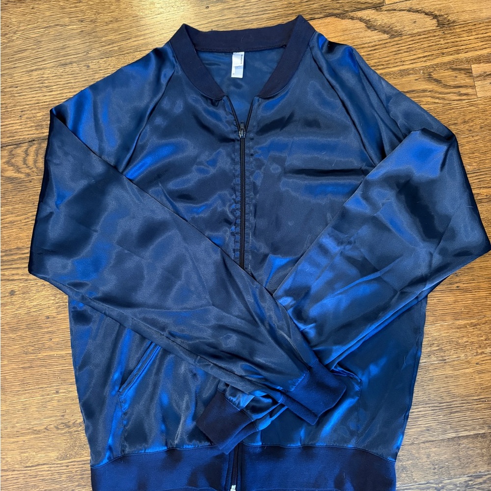 American Apparel Navy Blue Bomber Jacket